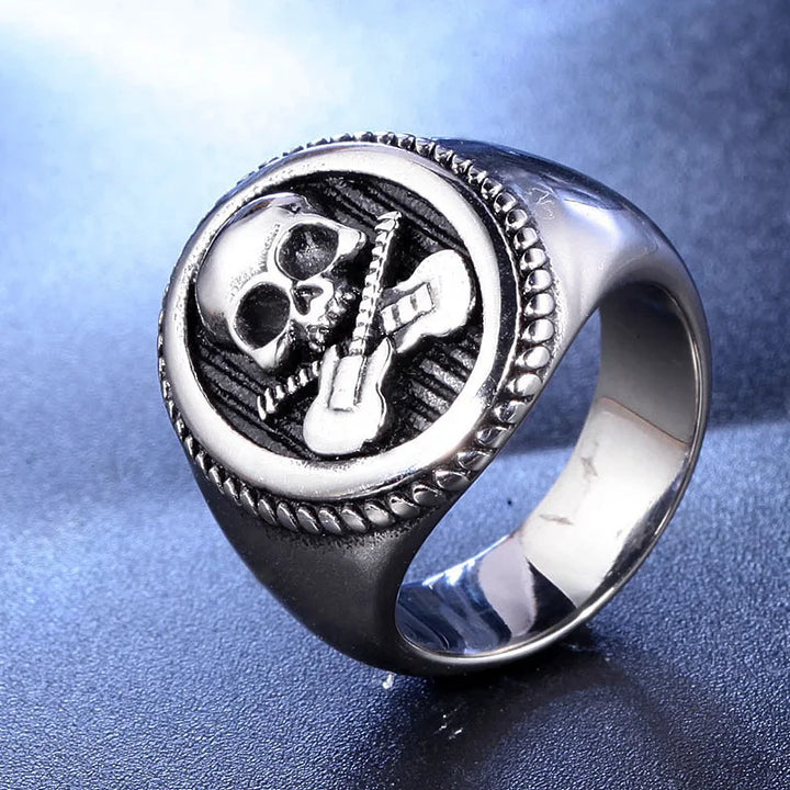 Rock Your Style: The Ultimate Guitar Skull Ring for Badass Vibes!