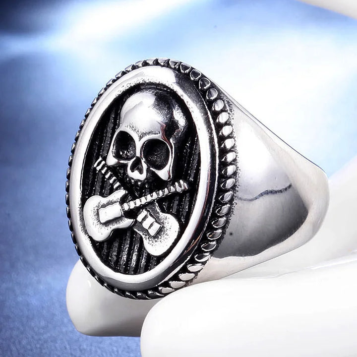 Rock Your Style: The Ultimate Guitar Skull Ring for Badass Vibes!