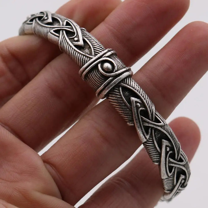 Wolf Pack Power: Viking Wolf Head Bracelet