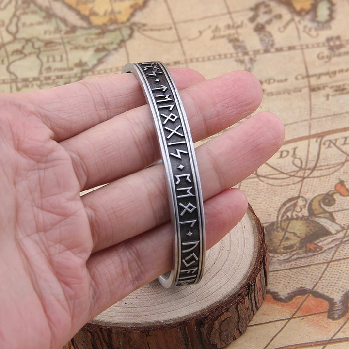 Viking Vibes: Handmade Nordic Rune Bangle