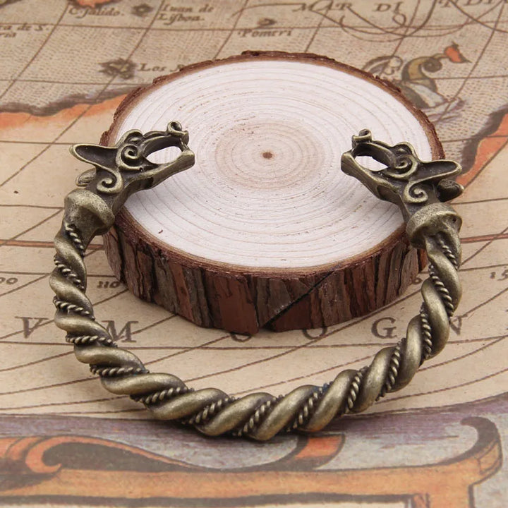 Wolf Wisdom: Nordic Rune Bangle for Modern Vikings