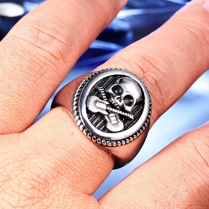 Rock Your Style: The Ultimate Guitar Skull Ring for Badass Vibes!