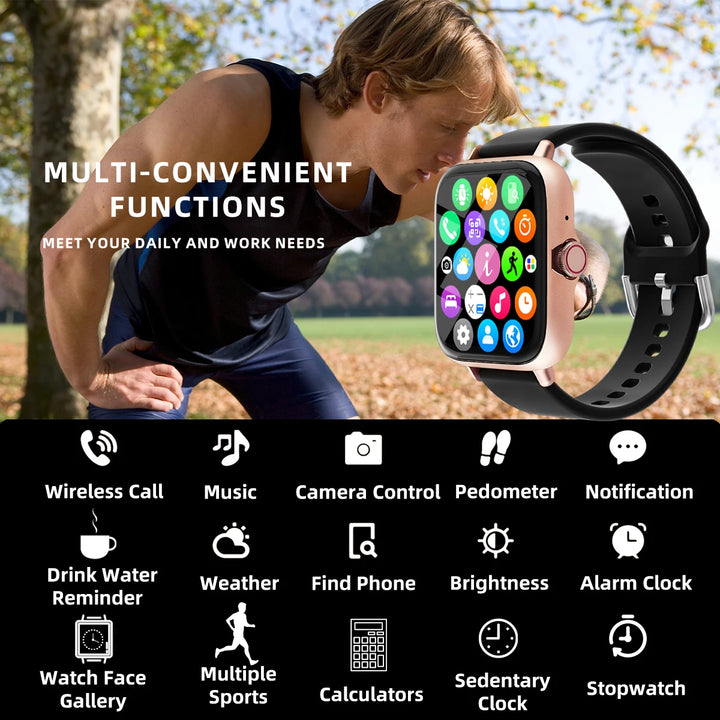 Waterproof Watch, Smarter Moves: Your All-in-One Tracker! Alerts for Iphone & Android