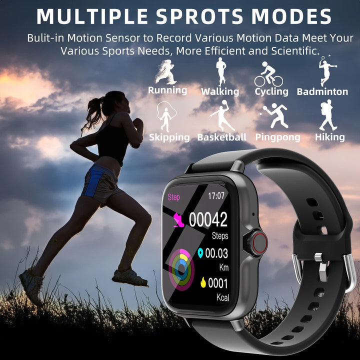 Waterproof Watch, Smarter Moves: Your All-in-One Tracker! Alerts for Iphone & Android