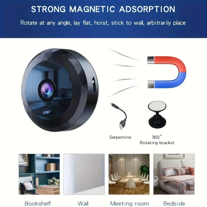 Spy in Style: 1080p Mini HD Wireless Security Camera with Night Vision