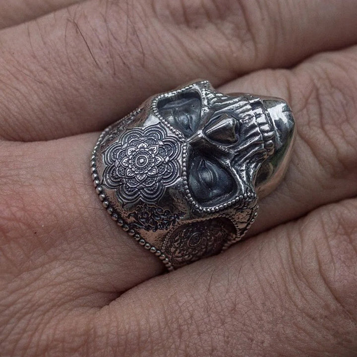 Skull & Blooms: The Mandala Ring for the Rebel with a Cause!