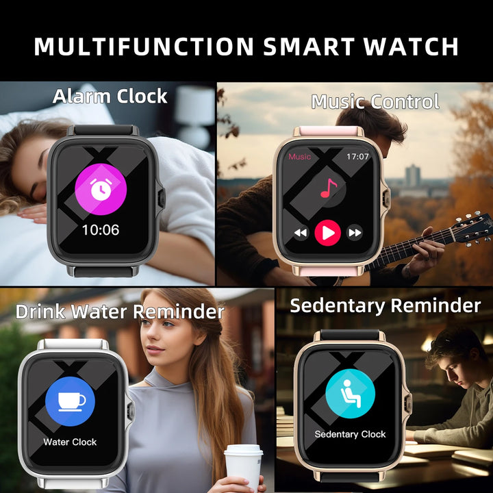 Waterproof Watch, Smarter Moves: Your All-in-One Tracker! Alerts for Iphone & Android