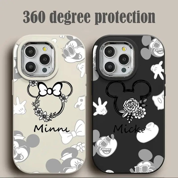 Mickey & Minnie Magic: Luxury Silicone iPhone Case for Disney Fans!