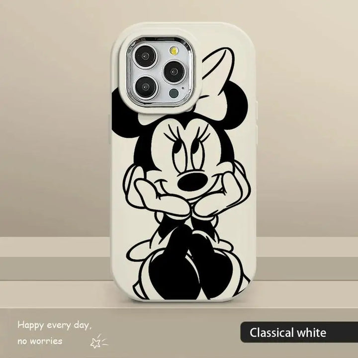 Mickey & Minnie Magic: Luxury Silicone iPhone Case for Disney Fans!