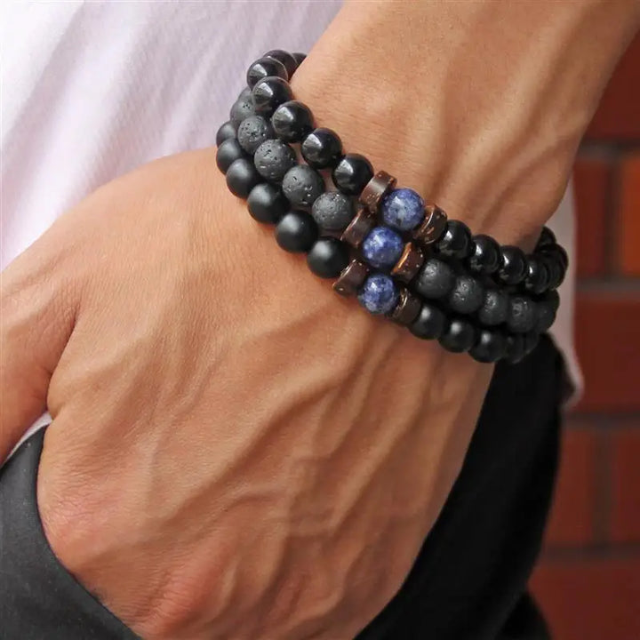 Lava & Zen: The Retro Volcanic Stone Bracelet for Chill Vibes!