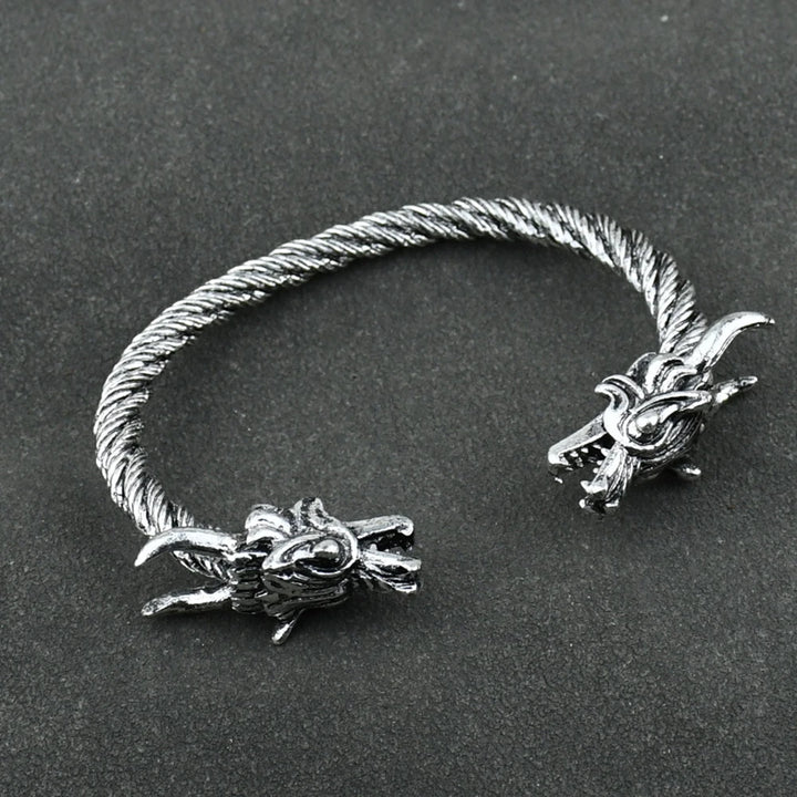 Dragon's Grip: Gothic Punk Viking Cuff Bangle