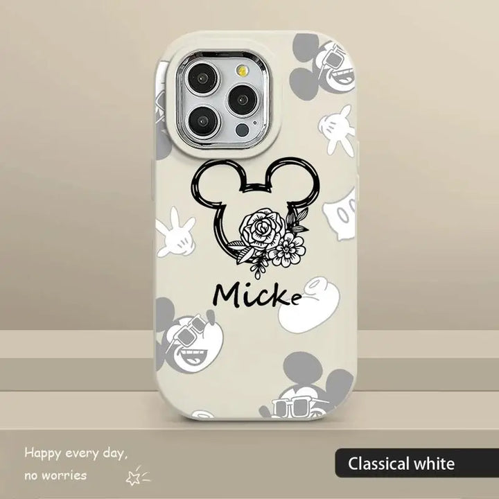 Mickey & Minnie Magic: Luxury Silicone iPhone Case for Disney Fans!