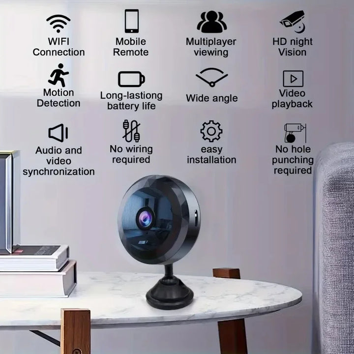 Spy in Style: 1080p Mini HD Wireless Security Camera with Night Vision