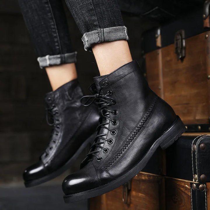 Gentleman’s Gear: Retro Leather Boots for the Bold and Brave!