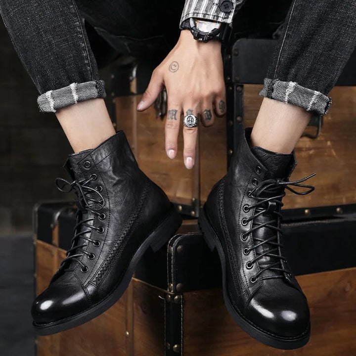 Gentleman’s Gear: Retro Leather Boots for the Bold and Brave!