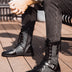 Retro Rebel: 2022 Punk Mid-Calf Motorcycle Boots – Velvet Lined & Ready for Action!