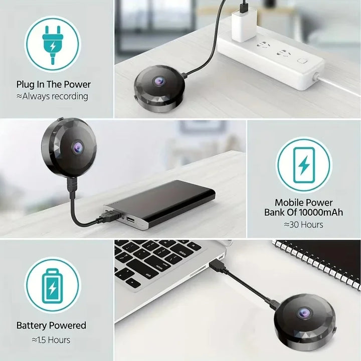 Spy in Style: 1080p Mini HD Wireless Security Camera with Night Vision