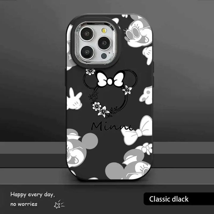 Mickey & Minnie Magic: Luxury Silicone iPhone Case for Disney Fans!