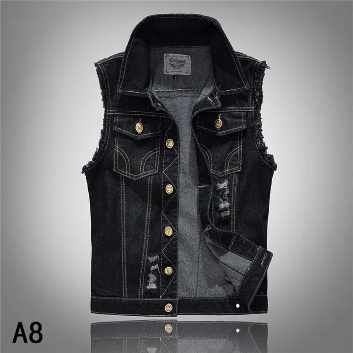 Rivet and Roll: The Ultimate Denim Vest!