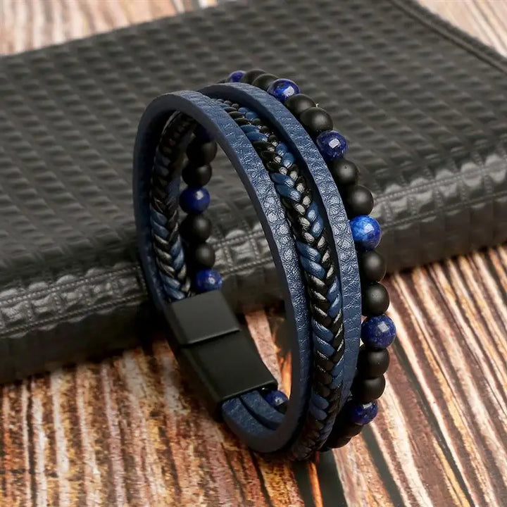 The Ultimate Arm Candy: Hand-Woven Leather Bracelet for the Modern Man!