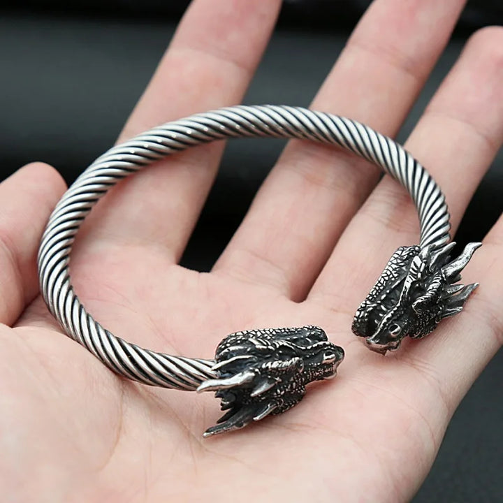 Dragon Duo: Domineering Viking Bracelet