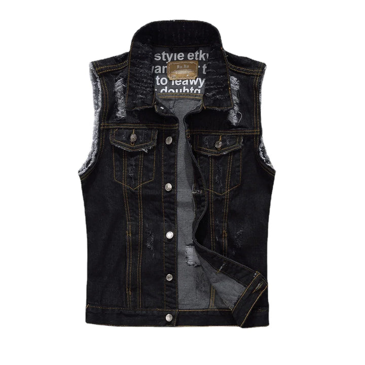 Rivet and Roll: The Ultimate Denim Vest!