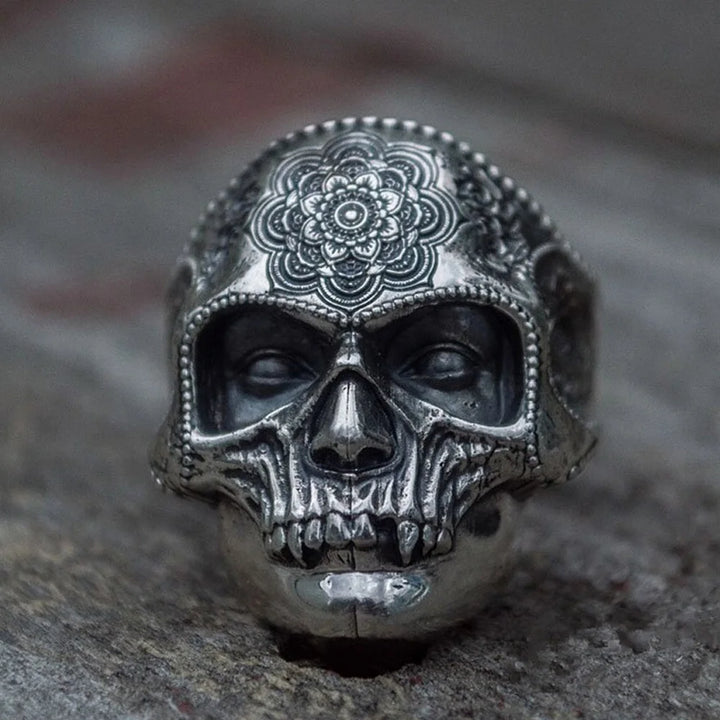 Skull & Blooms: The Mandala Ring for the Rebel with a Cause!
