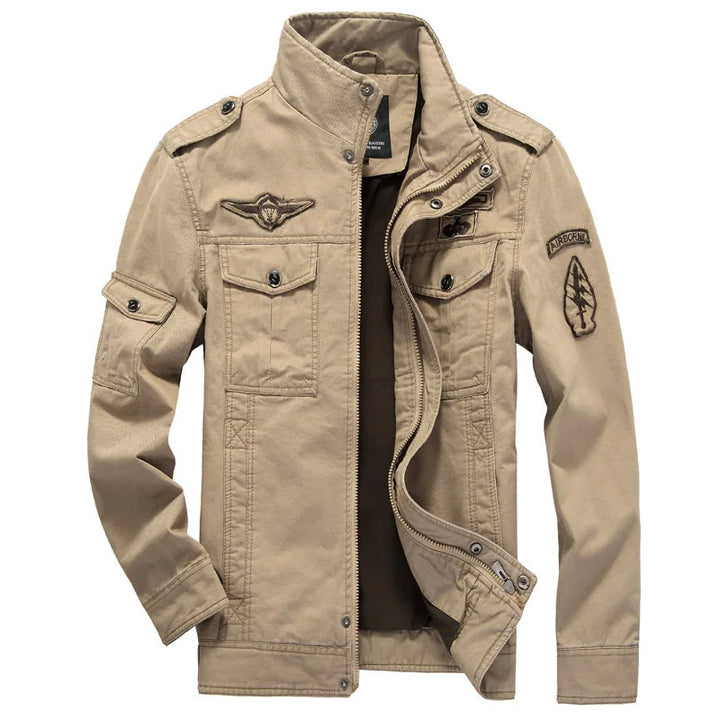 Commander Cool: Slim-Fit Military Bomber Jacket – Gear Up in Style!