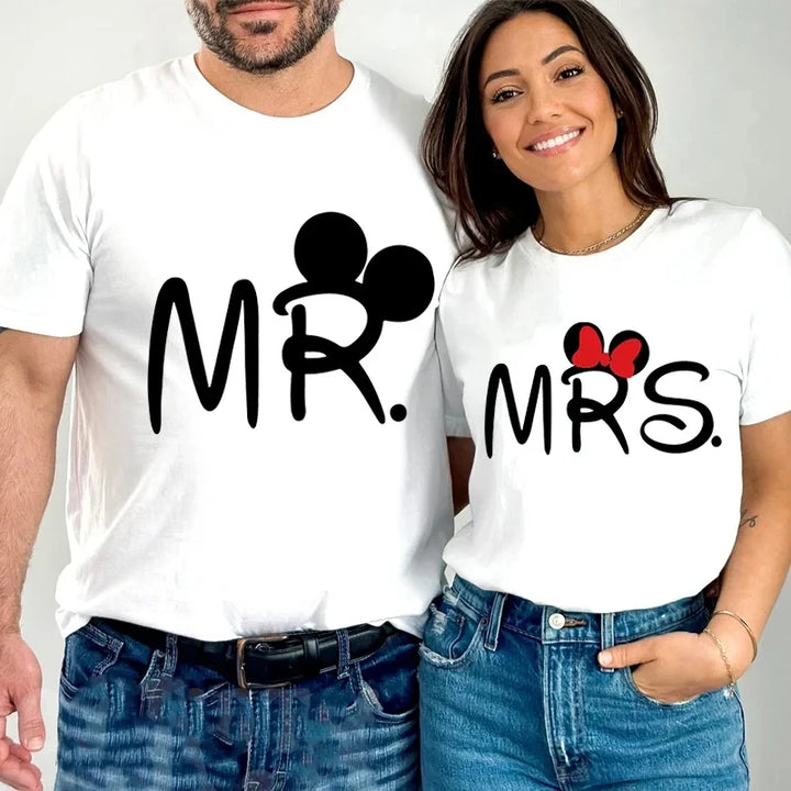 Cheesy Love: Mr. & Mrs. Mouse Tee for the Dynamic Duo!