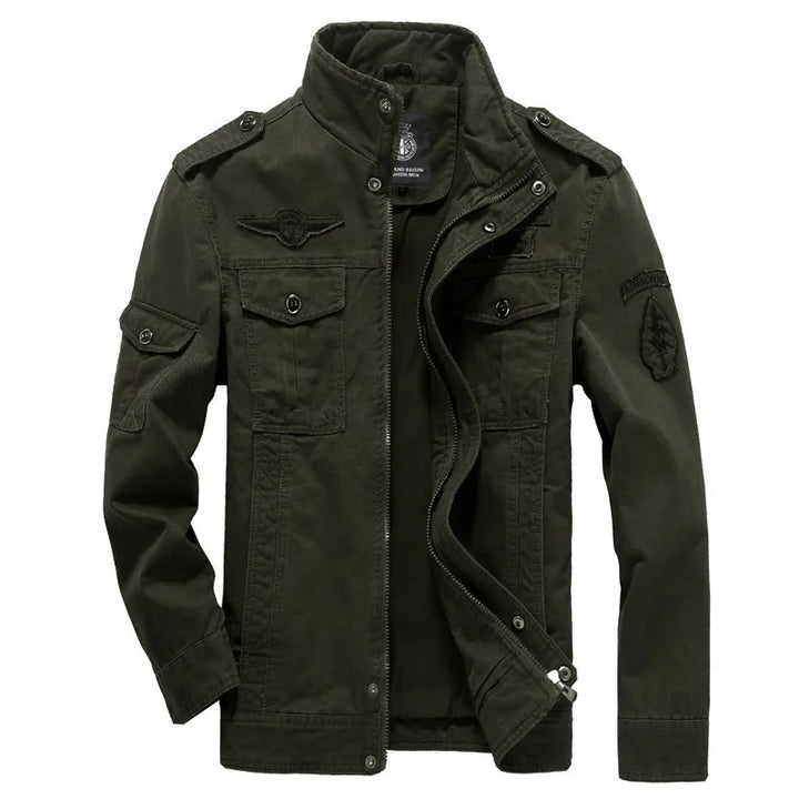 Commander Cool: Slim-Fit Military Bomber Jacket – Gear Up in Style!